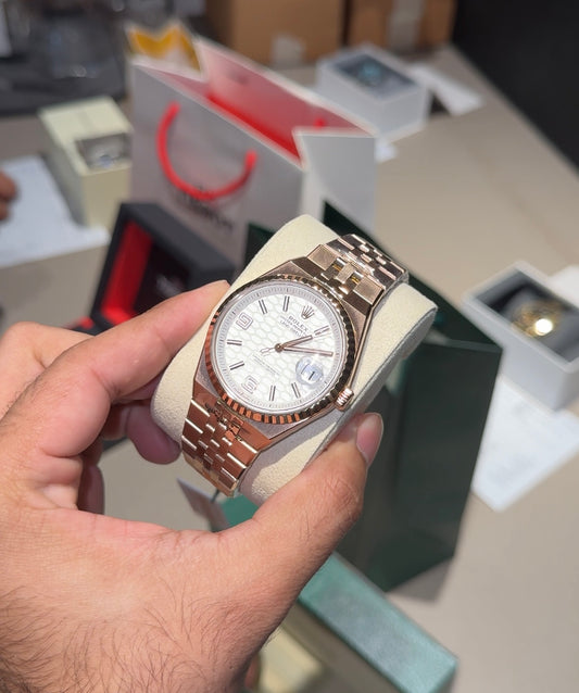 Executive Land Dweller | Rose Chain | White Dial - twentyfour