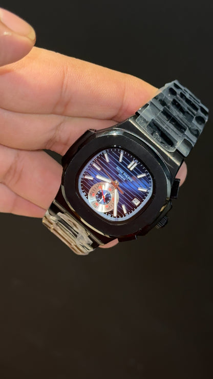 PP Auto | Single Time Edition | Black Chain | Dark Blue Dial
