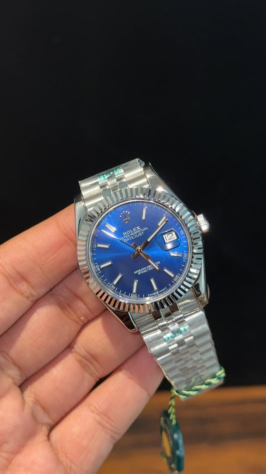 DateJust | Silver Chain | Blue Dial - twentyfour