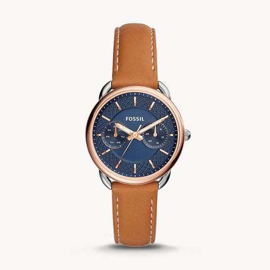 Fossil Women’s Quartz Brown Leather Strap Blue Dial 35mm ES4257 - twentyfour