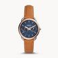 Fossil Women’s Quartz Brown Leather Strap Blue Dial 35mm ES4257
