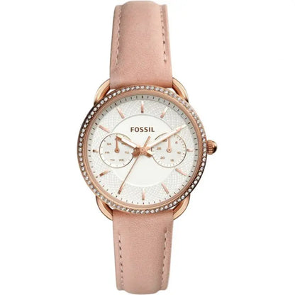 Fossil Women’s Quartz Pink Leather Strap White Dial 35mm ES4393 - twentyfour