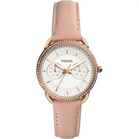 Fossil Women’s Quartz Pink Leather Strap White Dial 35mm ES4393