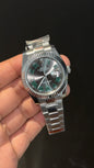 Datejust | Silver Oyester Chain | Dark Grey Wimbeldon Dial