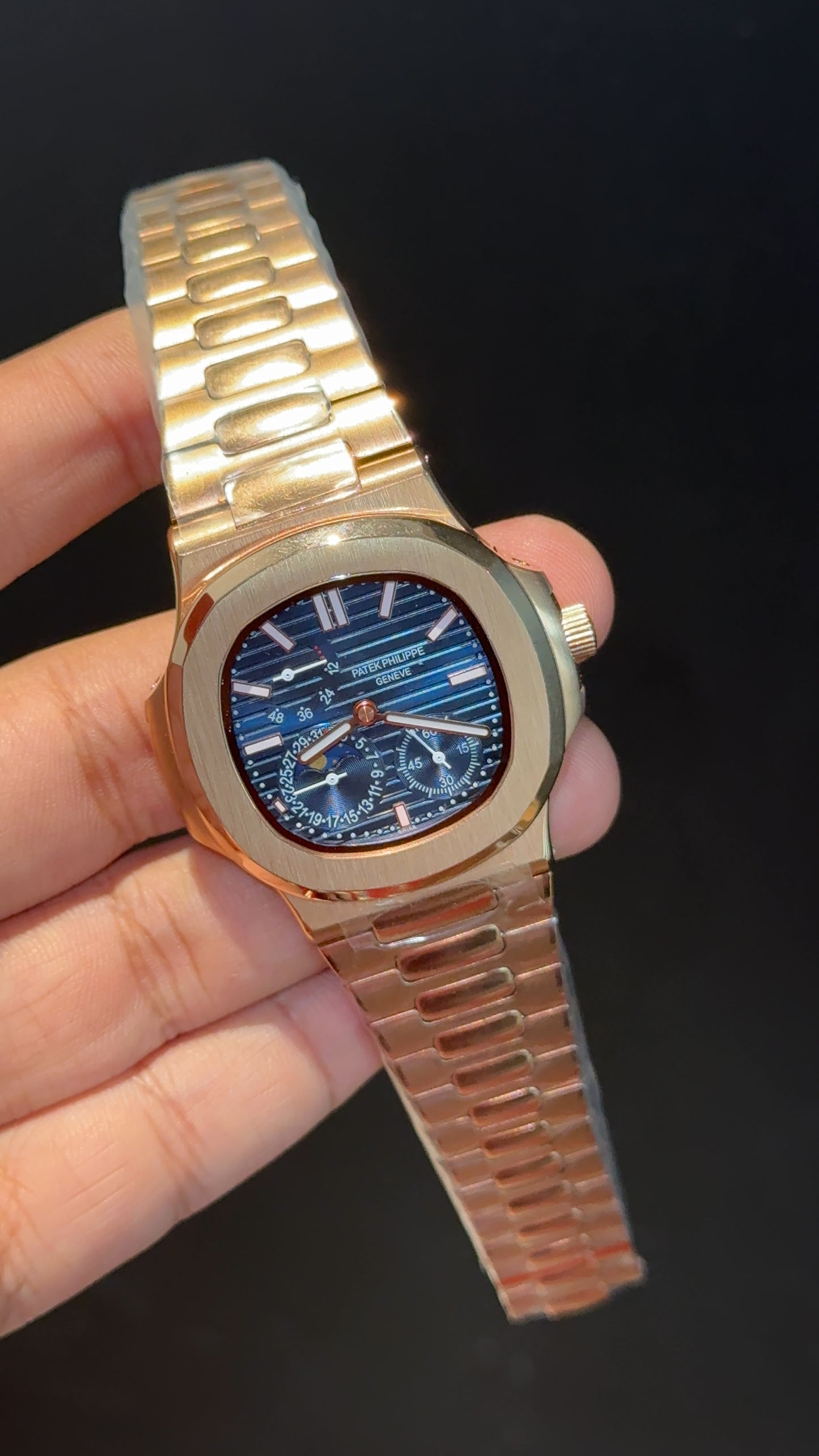 PP Auto | Power Reserve | Rose Chain | Blue Dial