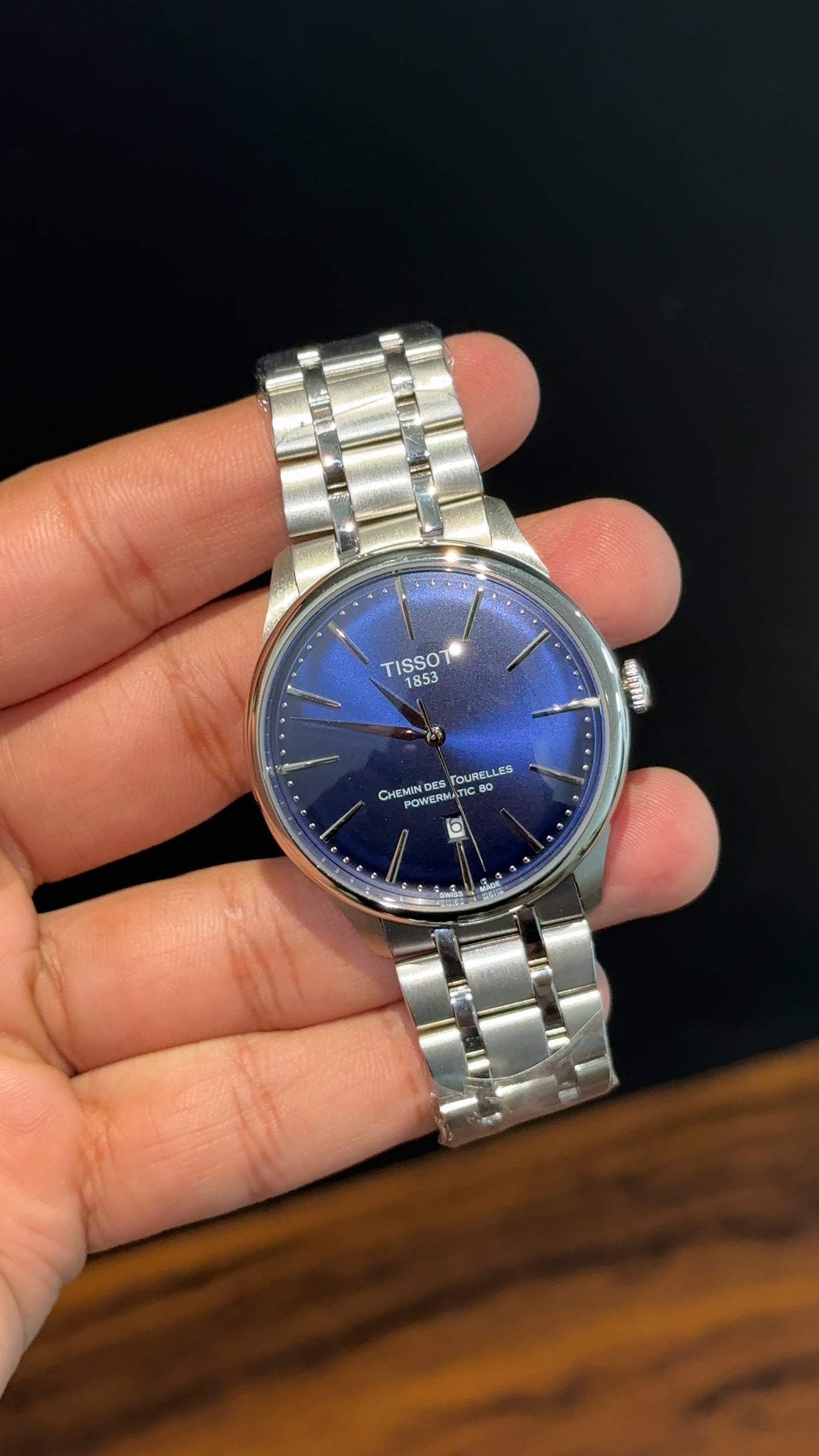 Tissot T-Classic | Auto | Silver Chain | Shaddy Blue Dial