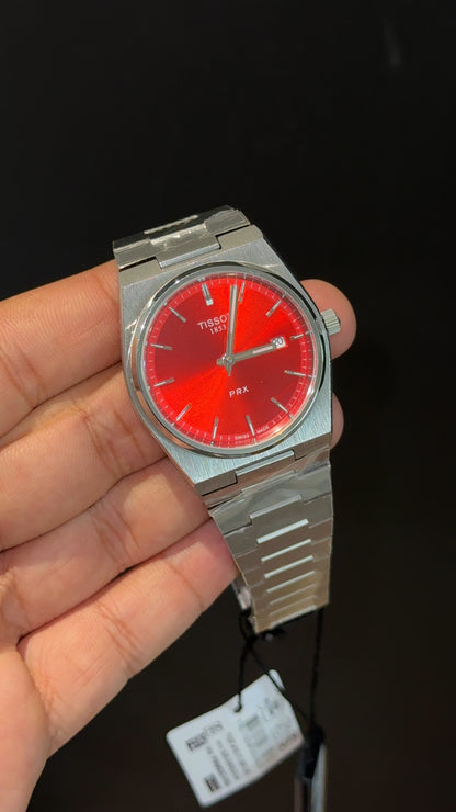 Tissot Prx | Quartz | Silver Chain | Shaddy Orange Dial