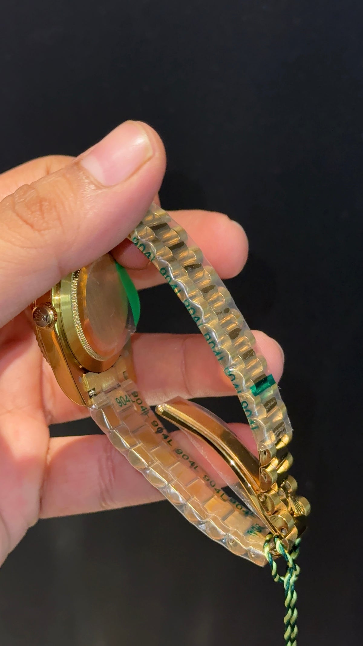 Daydate | Gold Chain | Pearl Digit | Greenish Dial