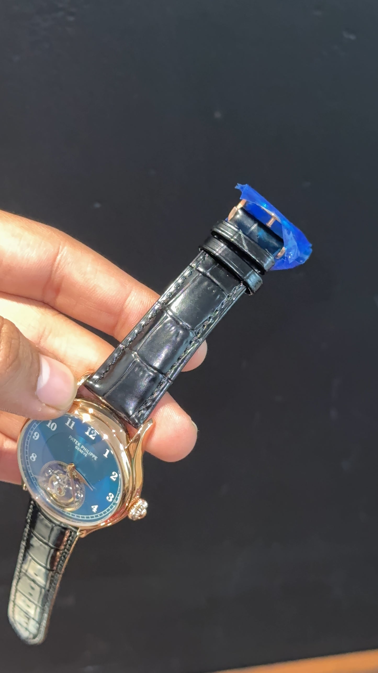 Pp Auto | Pendulum | Rose | Black Strap | Tiffany Dial