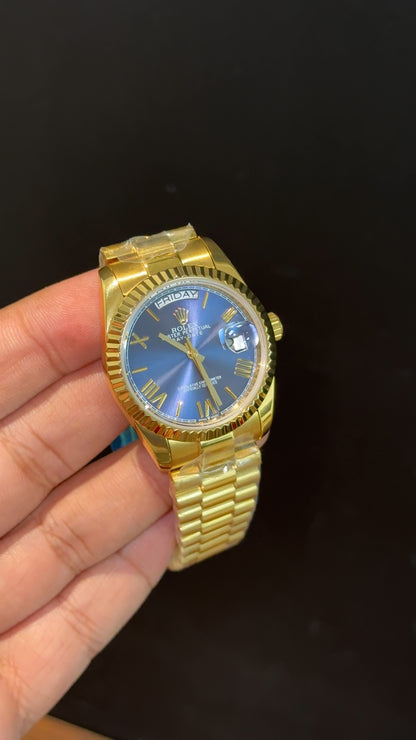 Daydate | 36mm | Gold Chain | Purplish Index Dial - twentyfour
