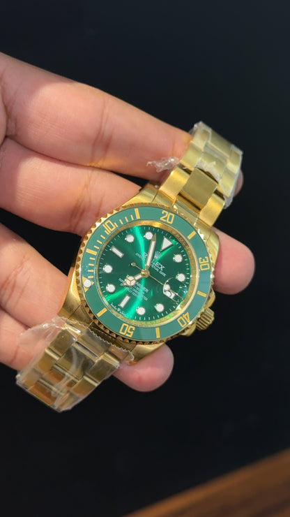 Submariner Hulk | Gold Chain | Green Bezel | Green Dial