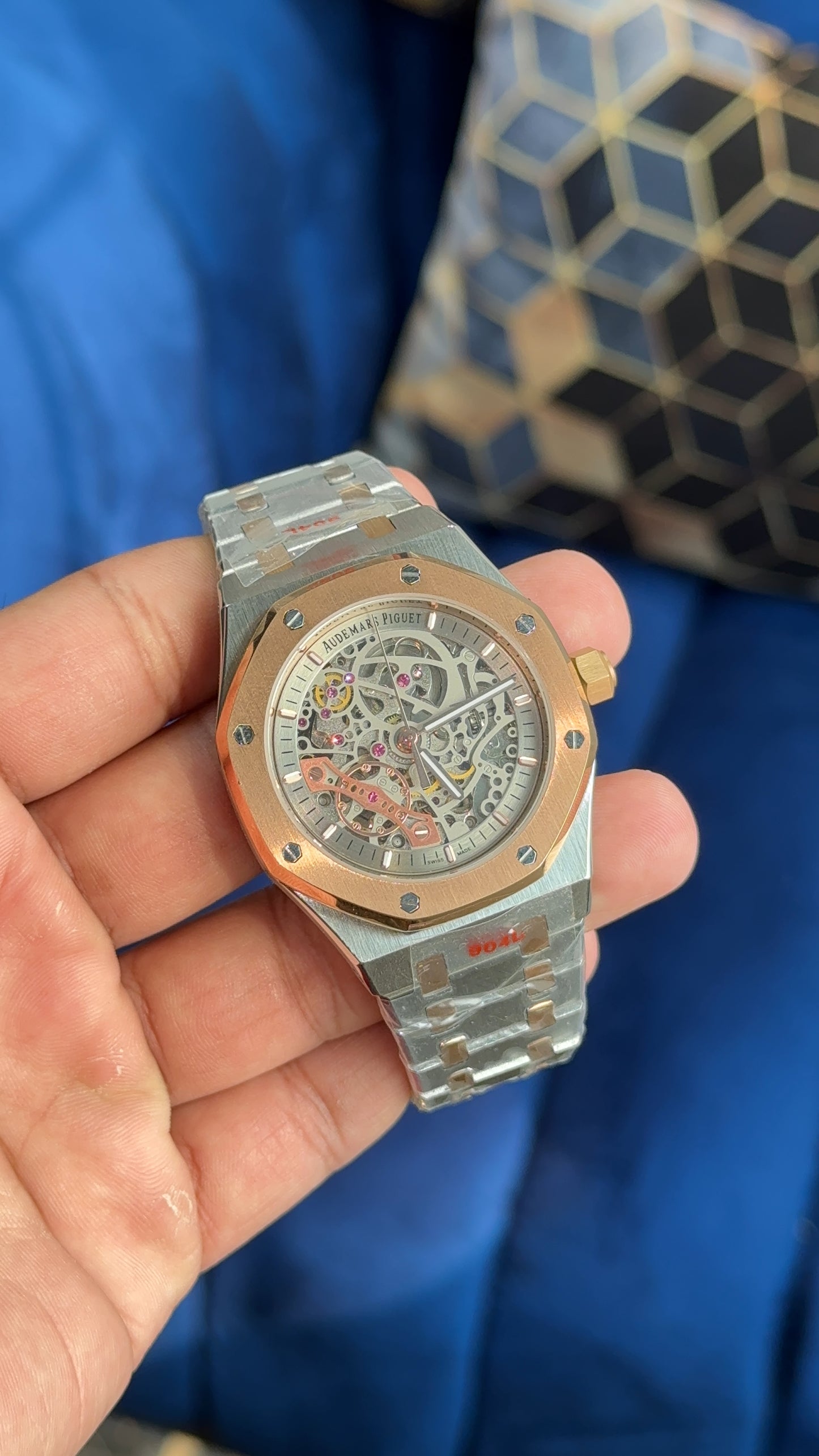 AP Skl | Rose Two Tone | Grey Machine Dial