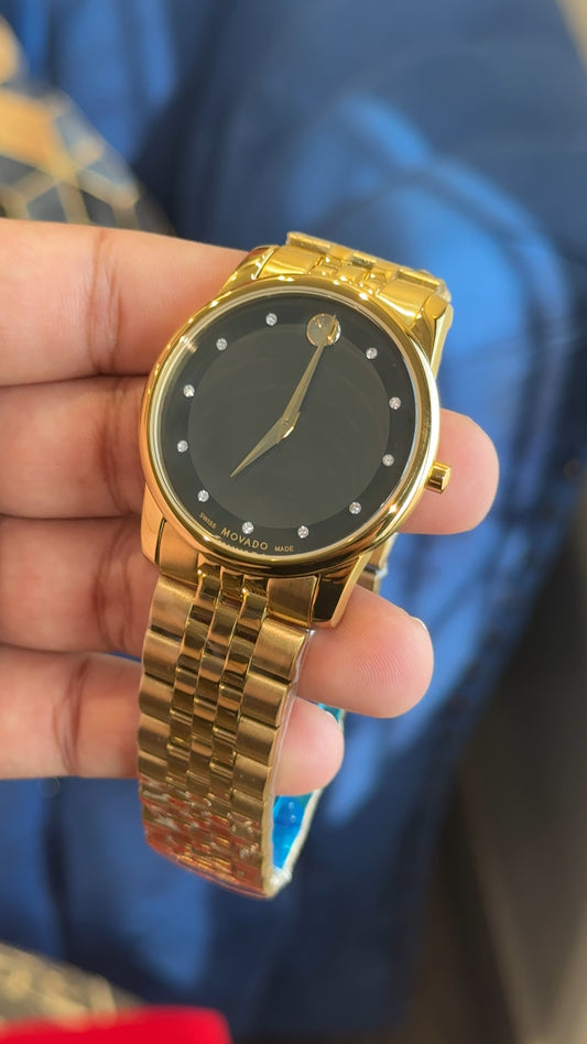 Movado Gold | Men Jubilee Chain | Diamond Digit