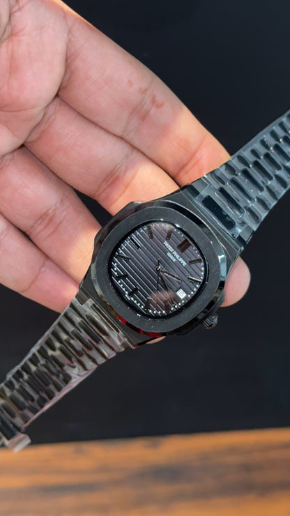PP Auto | Black Chain | All Black Dial
