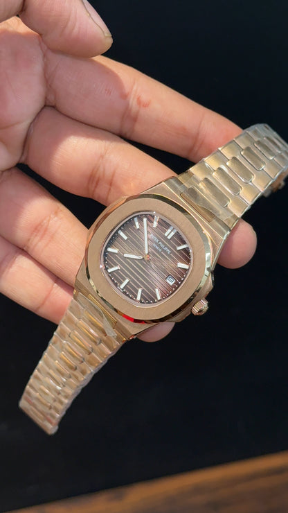 Pp auto | Rose Chain | Brown Golden Dial - twentyfour