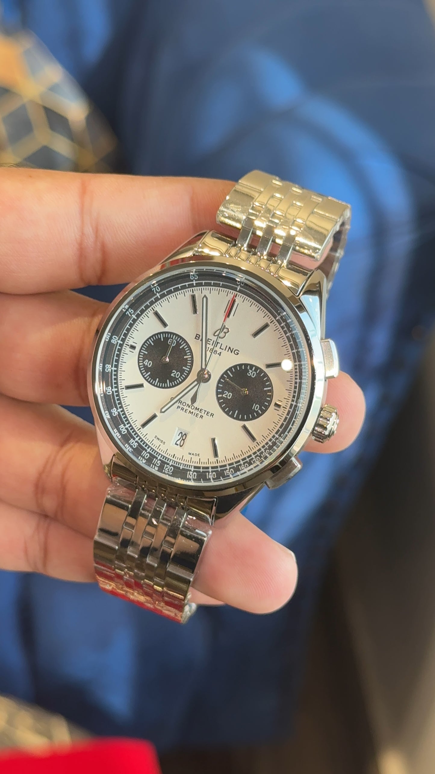 Breitling Silver | Chrono | White Dial