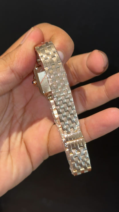 Cartier Panthere | 22mm | Woman  | Diamond Case | Rose Chain | White Dial