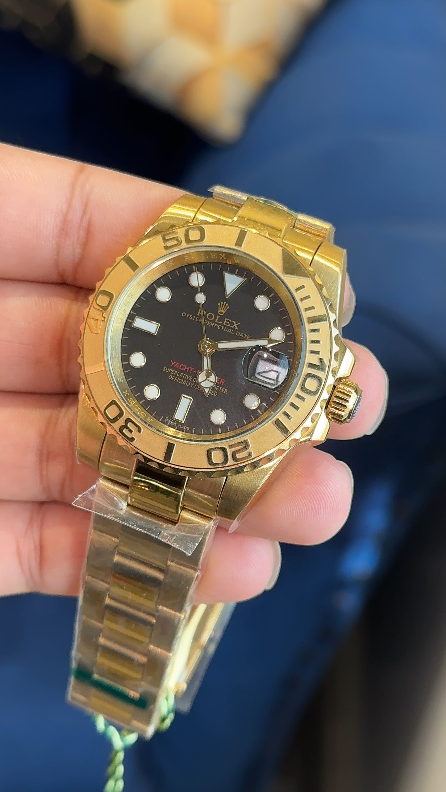 Yatch master black dial Full gold