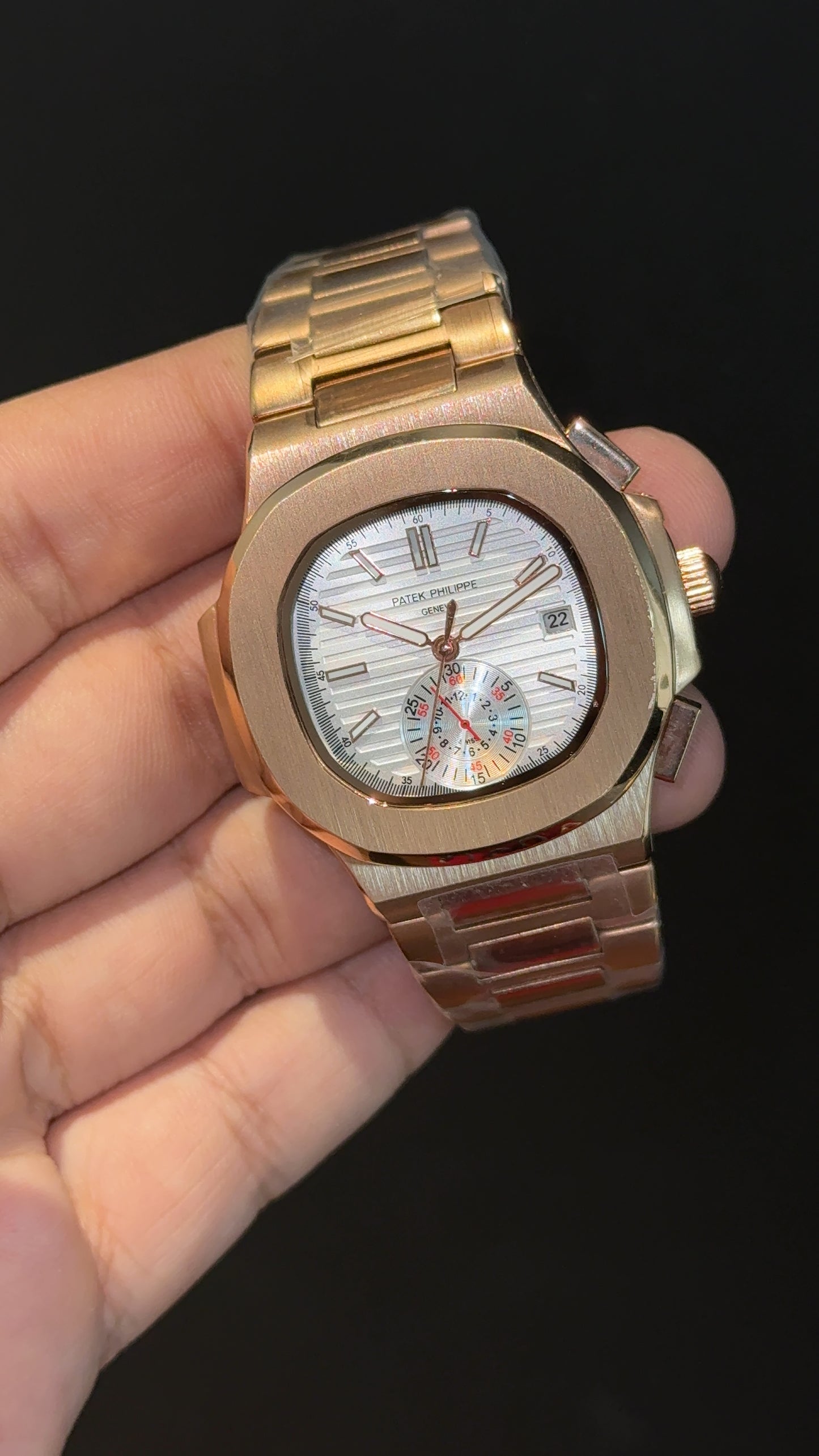 PP Auto | Single Time Edition | Rose Chain | White Dial