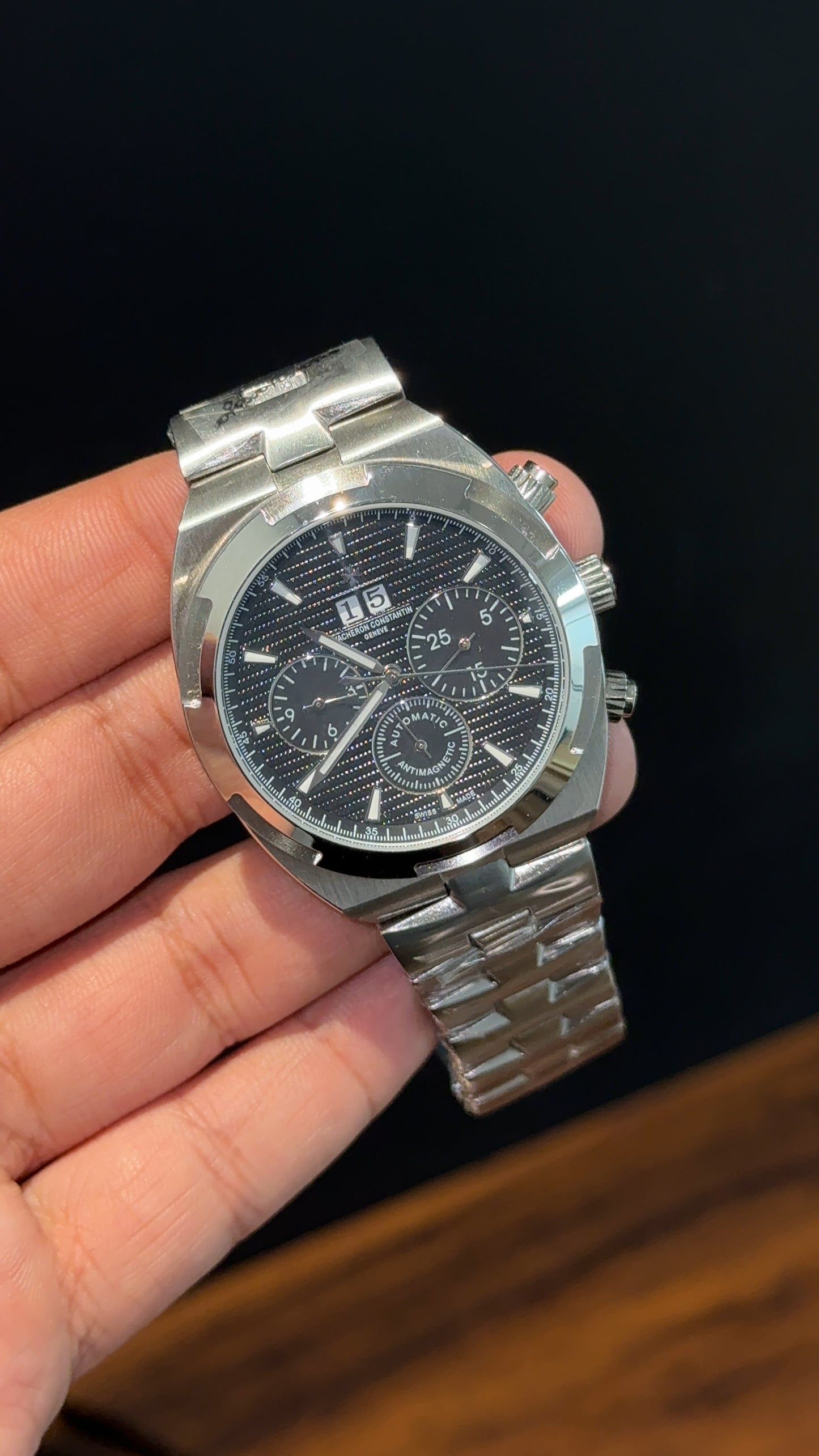 Vacheron Constantin | Silver Chain | Chrono | Black Dial