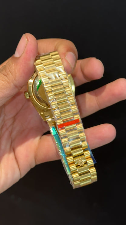 Daydate | 36mm | Gold Chain | Blackish Index Dial - twentyfour