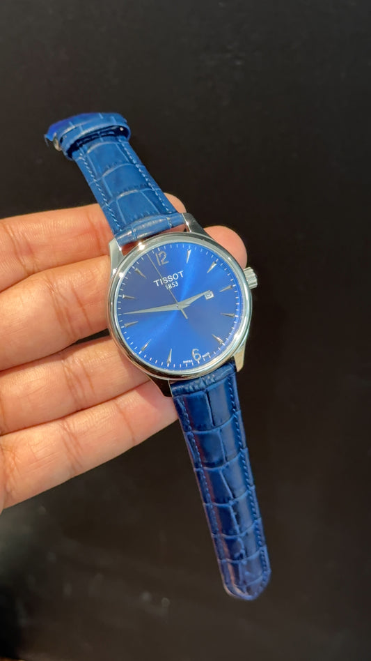 Tissot 1853 | Silver Case | Blue Leather Strap | Blue Classic Dial - twentyfour