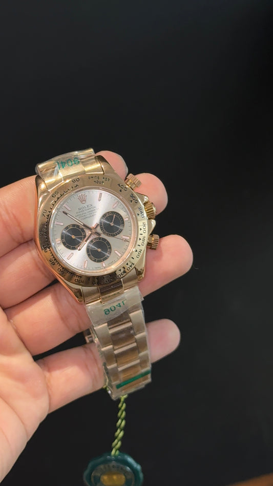 Daytona | Rose Chain | Black Chrono | Rose Plain Dial
