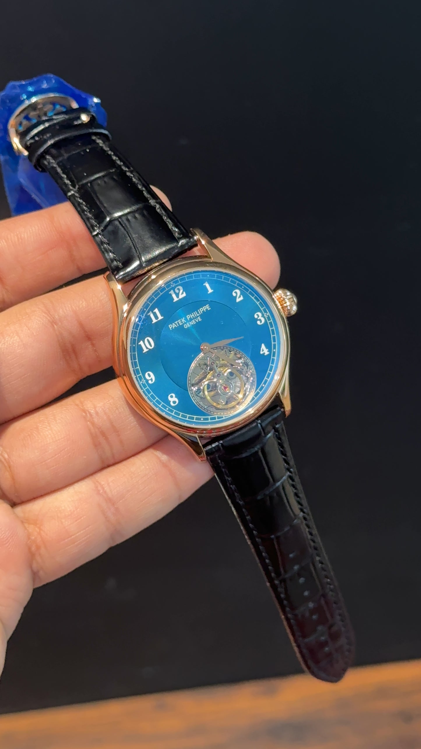 Pp Auto | Pendulum | Rose | Black Strap | Tiffany Dial