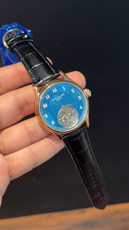 Pp Auto | Pendulum | Rose | Black Strap | Tiffany Dial