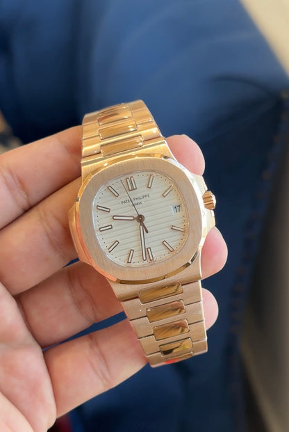 Patek naut Rose gold White