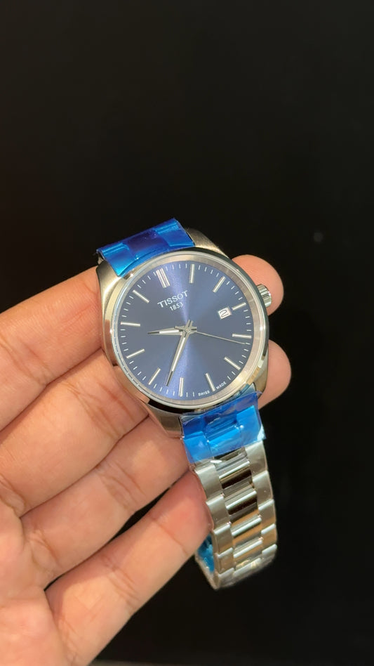 Tissot | Silver Oyester Chain | Blue Dial