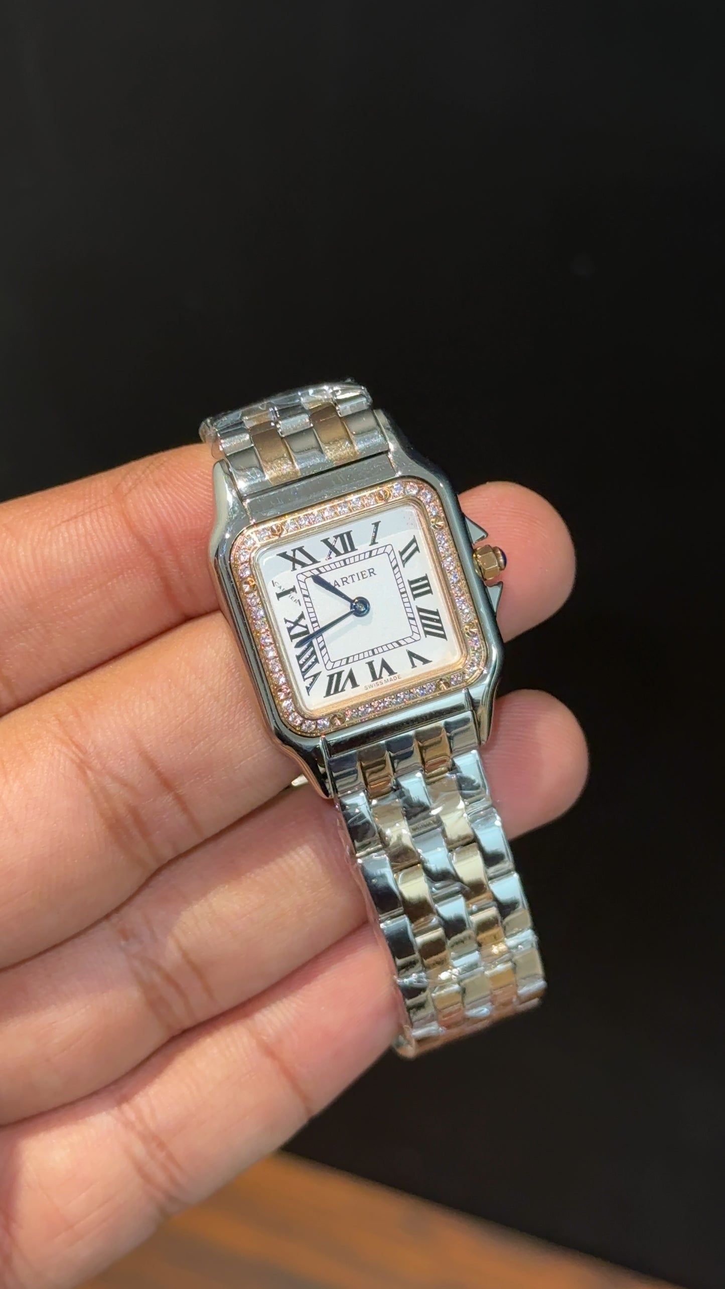 Cartier Panthere | 26mm | Woman  | Diamond Case | Rose Two Tone | White Dial
