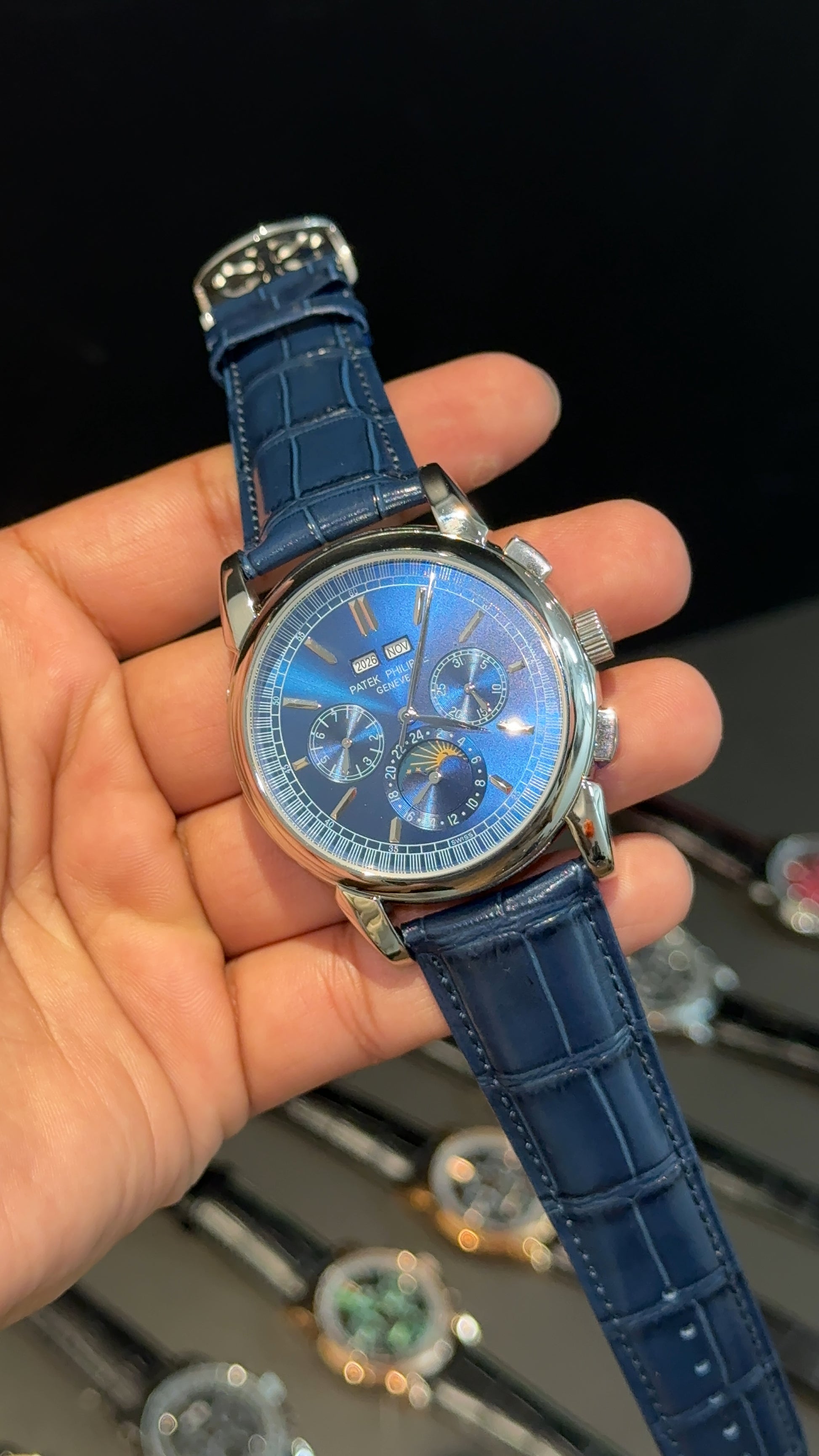 Patek Century | Auto | Blue Index Dial | Blue leather strap - twentyfour