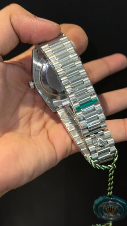 DayDate | Diamond Digit | Silver Chain | Diamond Digit | Gradient Blue Dial