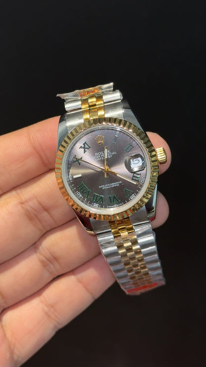 Datejusy | 36mm | Gold Two Tone  | Wimbeldon Dial