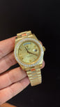 Daydate | Diamond Bezel | Gold Chain | Gold Index Dial