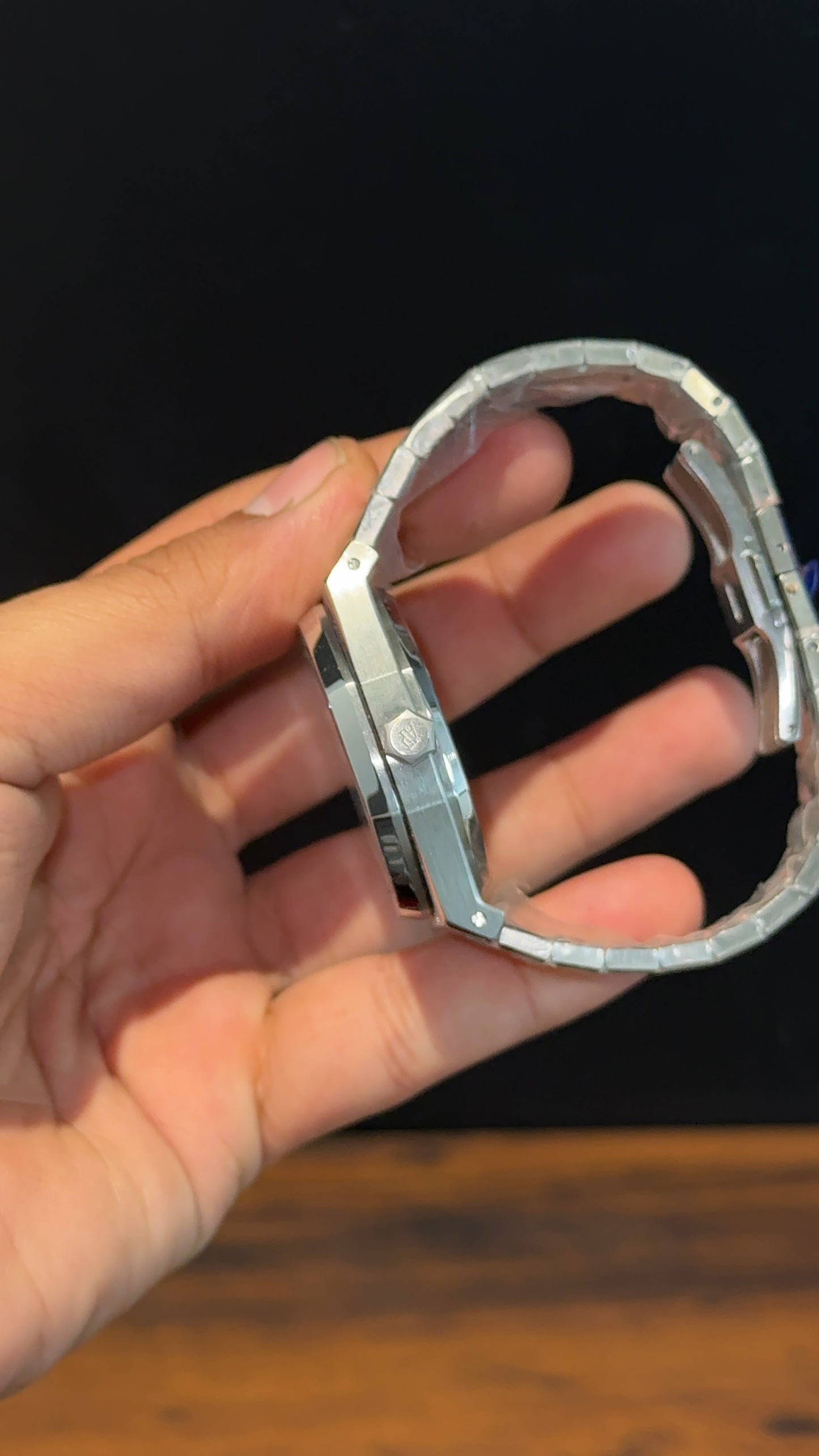 AP Auto | Silver Chain | Pendulum | Sunburst Pattern | Blue Dial