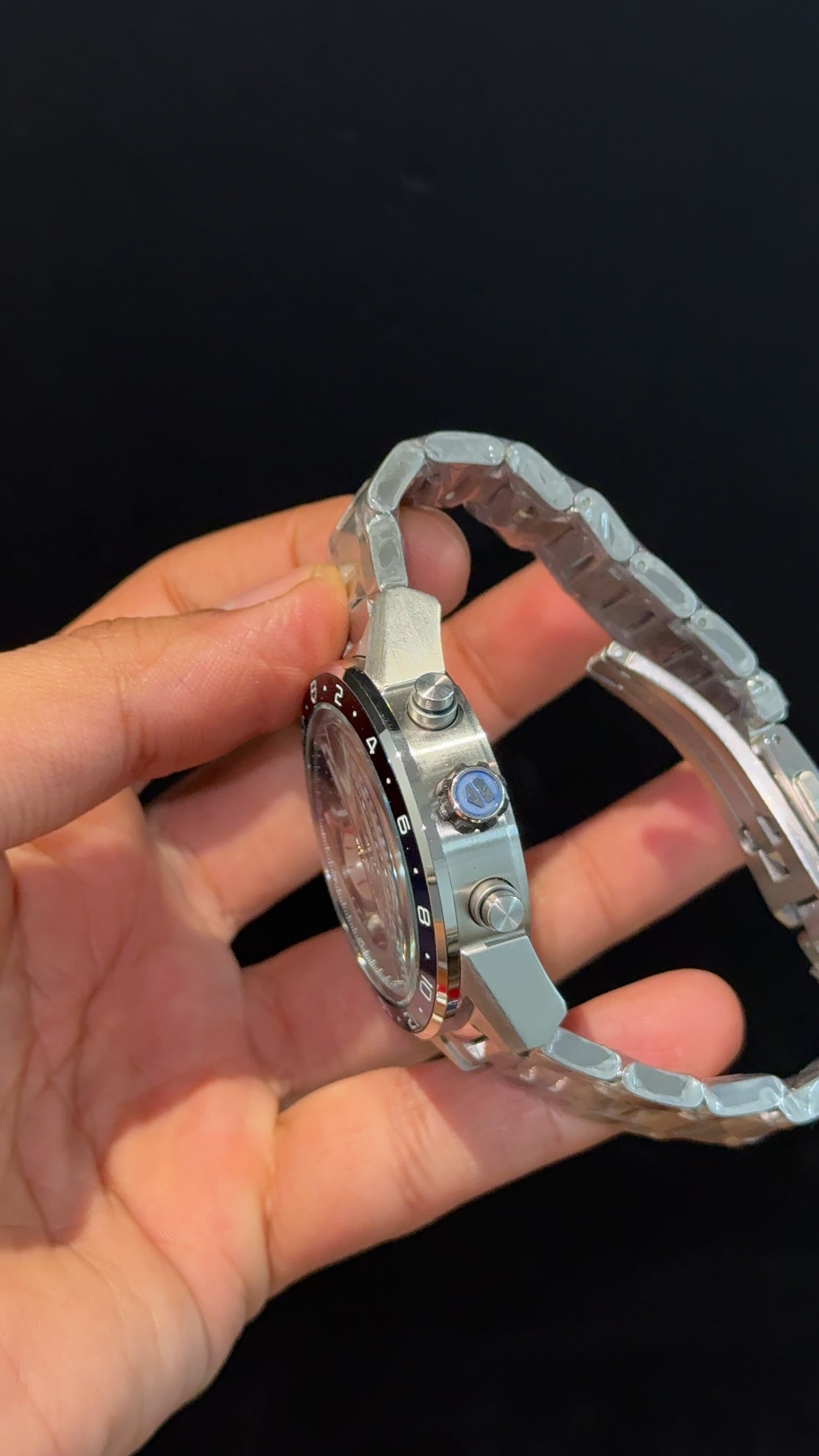 Tag Batman | Carrera 2 | Silver Chain | Chrono | Black Dial