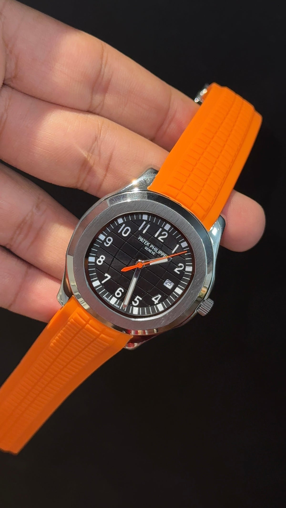 Pp Auto | Aquanaut | Orange Strap | Black Dial