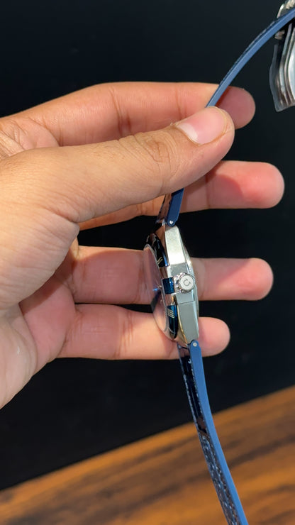 Omega Constellation | Silver Blue Case | Blue Strap | Blue Dial