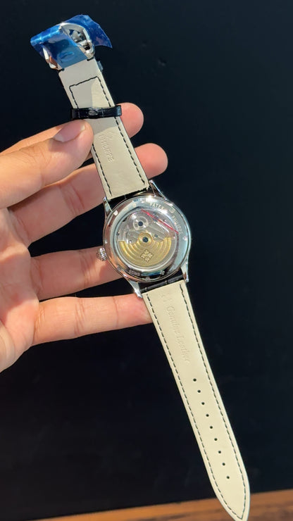 Pp Auto | Pendulum | Silver | Black Strap | Black Dial