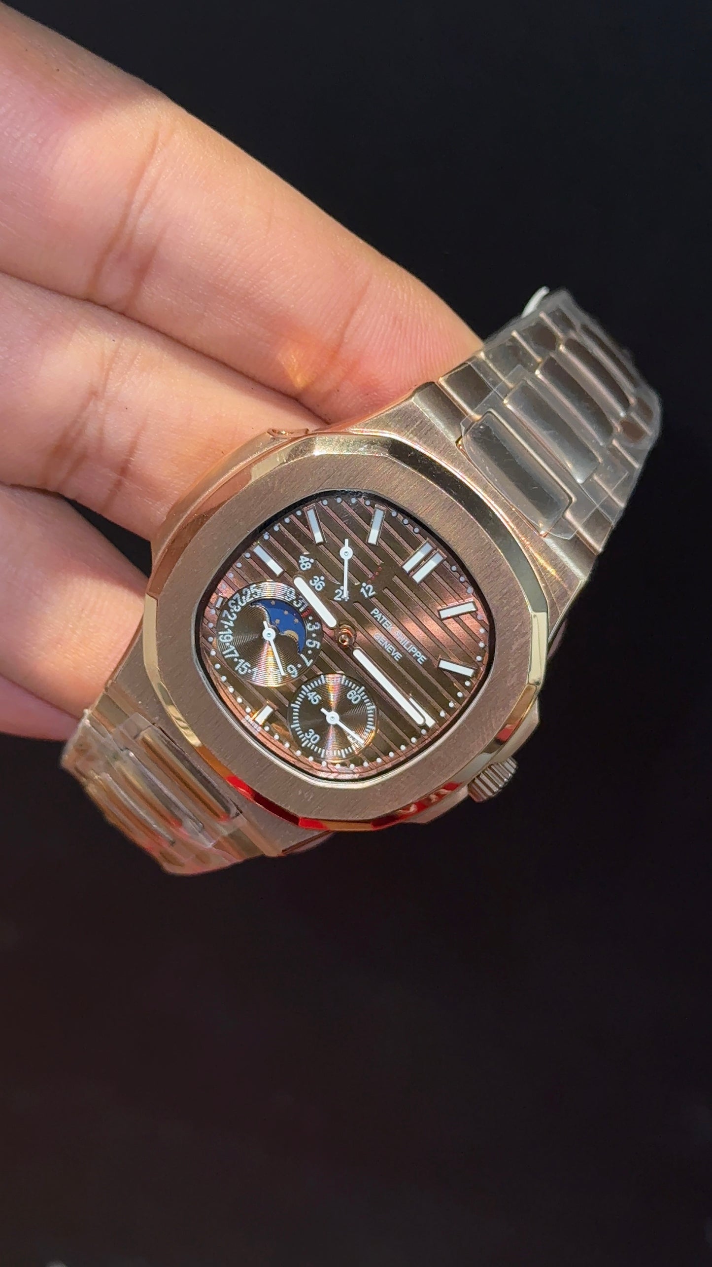 Pp Auto | Moonphase | Rose Chain | Sub Brown Dials