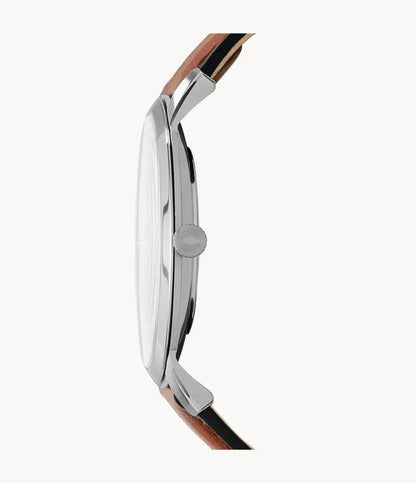 Fossil Men’s Quartz Brown Leather Strap Blue Dial 44mm FS5304 - twentyfour