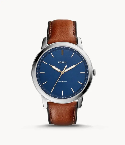 Fossil Men’s Quartz Brown Leather Strap Blue Dial 44mm FS5304