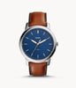 Fossil Men’s Quartz Brown Leather Strap Blue Dial 44mm FS5304 - twentyfour