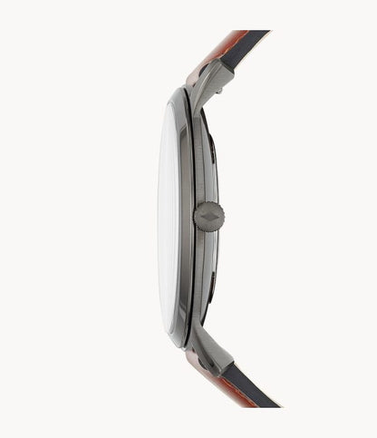 Fossil Men’s Quartz Leather Strap Grey Dial 42mm FS5479