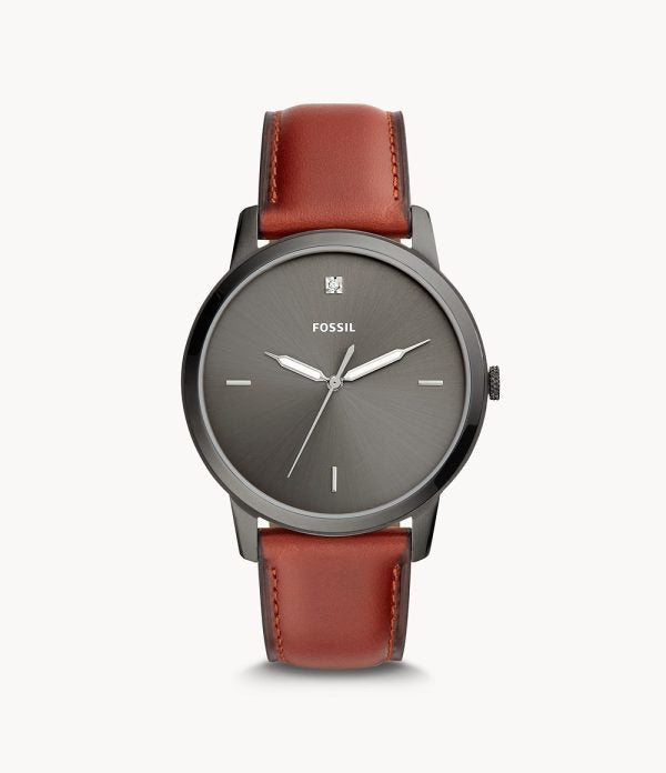 Fossil Men’s Quartz Leather Strap Grey Dial 42mm FS5479