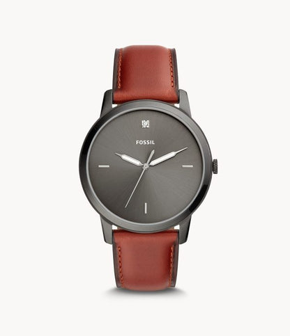 Fossil Men’s Quartz Leather Strap Grey Dial 42mm FS5479