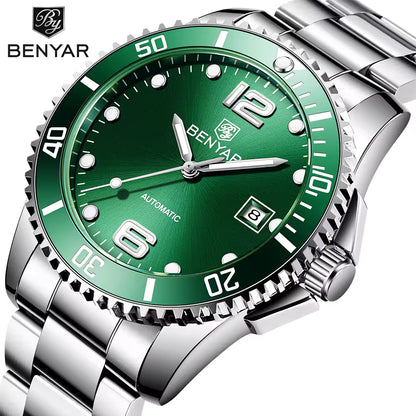 Benyar BY-5152| Automatic Watch New Men's Watch Stainless Steel Waterproof mechanical Dial 41mm
