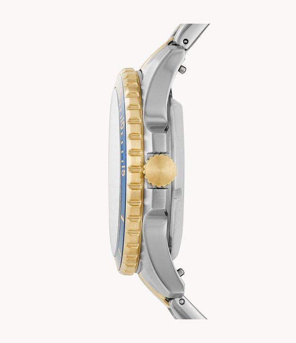 Fossil Men’s Automatic Two-tone Stainless Steel Blue Dial 42mm ME3191